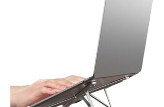 Digitek® (Dpls 001 Foldable & Portable Laptop & Tablet Stand | 5Kg Max Load, Palm Size With 6 Level Adjustment, Compatible With Macbook, Surface, Lenovo, Dell, Hp, Ipad Pro & More