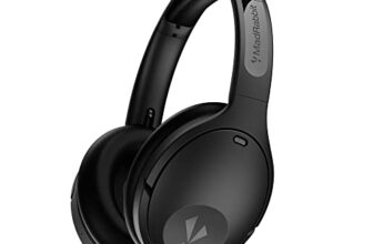Madrabbit Touch Anc Foldable Over Ear Wireless Bluetooth Headphones With Mic, Hybrid Active Noise Cancellation,85H Battery & 40Mm Drivers, Transparent & Gaming Mode, Type C & Voice Assistant