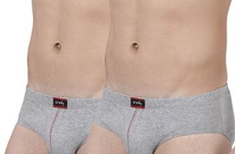 One8 By Virat Kohli Men’S Solid Brief (Pack Of 2) (101-Greymel_Grey Melange_Small)