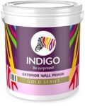 Indigo Exterior Wall Primer Gold Series | Durable Primer| Exterior Paint | 4 Liter | White
