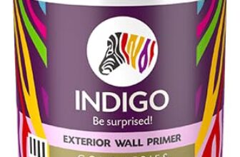 Indigo Exterior Wall Primer Gold Series | Durable Primer| Exterior Paint | 4 Liter | White