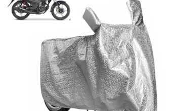 Sulfar Bike Cover For Honda Shine 125 (Standard) | Waterproof, Dustproof & Uv Protected | All Weather Two Wheeler Cover (Silver) New 2026 Variants