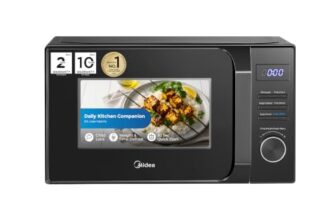 Midea 20 L Solo Digital Microwave Oven With 700W Microwave Power, 6 Auto Cook Menus, Multi-Stage Cooking (Mmo20Cxa-Ampebk, Defrost By Time & Weight, 30S Quick Start)
