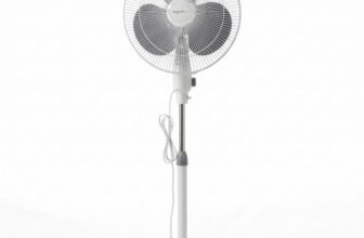 Amazon Basics 16-Inch Pedestal Fan | Tilting Head | 1400 Rpm | Silent Operation| 400Mm Sweep Length (Grey) (Abpfns)