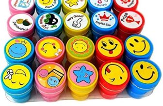 Self Inking Motivational Stamps For Students | Kids Reward Teacher Stamps With Good Job Excellent Smile Star Designs | School Classroom Art Craft Activity Supplies For Boys Girls & Return Gifts