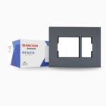 Anchor By Panasonic Penta 8 Module Black Regular Cover Plate For Switch Board (Black, 65908B-2)
