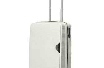 Hrx Parabola Cabin Size Intergallcatic Grey Polypropylene Hard Shell Suitcase – Premium Travel Trolley Bag With 8 Spinner Wheels, Number Lock & Water Resistant Body