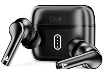 Boat Airdopes 141 Pro Buds, 13Mm Drivers, Metallic Finish, 60Hrs Battery, 4Mics Enx, Fast Charge, Ipx5, V5.3 Bluetooth Earbuds, Tws Ear Buds Wireless Earphones With Mic (Obsidian Black)