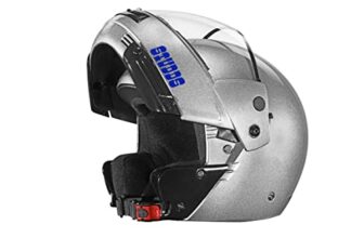 Studds Ninja Pastel Plain Flip Up Full Face Helmet (Silver Grey, M)