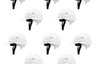 Robustt Safety Helmet – White (Pack Of 10) | Adjustable Headband | Heavy Duty Material | As Per Isi Safety Standard | Non Irritant And Soft Fabric | Lightweight And Durable