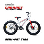 East Coast Carnage 20T Cycle/Fat Bike For 5 To 9 Year Kids 20 T (Inch) Mountain Cycle(Single Speed, White, Rigid)