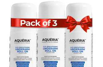 Aqueria Multi Active Underarm Roll On | 5.5% Aha Bha, Niacinamide – Aqua Fragrance Deodorant Roll-On  –  For Men & Women(150 Ml, Pack Of 3)