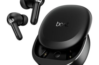 Boat 2025 Launch Airdopes Prime 413, 4Mics Enx, 50Hrs Battery, Multipoint, App Support, Bt V6.0, 12Mm Drivers, Asap Charge, Bluetooth Earbuds, Tws Ear Buds Wireless Earphones With Mic (Active Black)
