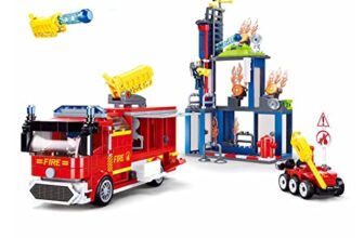 Sluban Fire Fighting Training Center Building Blocks Kit For Kids – Creative Construction Set With 585 Pieces, Bis Certified Building Kit And Gifts For 6+ Year Old Boy Or Girl