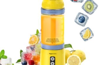 Amazon Basics Portable Blender For Juices, Smoothies And Shakes | 700 Ml Convertible Jar | Dual Mode | Led Lights | Waterproof | 3X1600 Mah Batteries | 1 Year Warranty
