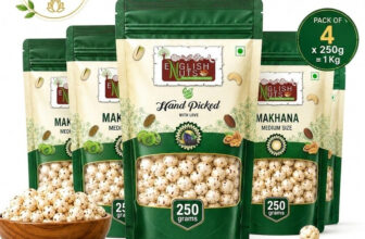 English Nuts Handpicked Makhana 1Kg Makhana(4 X 250 G)