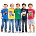T2F Boy’S Cotton Printed Regular Fit T-Shirt (Pack 0F 5)
