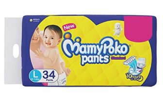 Mamy Poko Pants Standard Pant Style Large Size Diapers (34 Count)