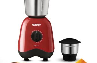 Maharaja Whiteline Neo 1..2..3 Mixer Grinder | 500 W Motor, 20,000 Rpm | Long Running Time, Cooler Operation | Durable Coupler, Vacuum Foothold | Stainless Steel Blades | 2 Versatile Jars