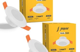 Jaquar 3W Pearl Plus Round Downlight | Junction Box Led Downlight | Mood Light For False Ceiling | 55 Cut Out | Red 80X45(Dxh)(Pack 2)