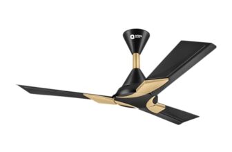 Orient Electric’S 1200 Mm Wendy| Decorative Ceiling Fan With Dual-Toned Blades| Anti-Rust Blades| High-Speed Fan With Pspo Technology|100% Copper Motor | 2-Year Warranty | Metallic Black-Gold