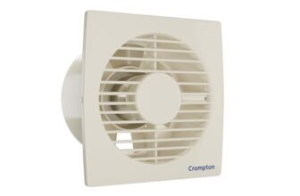 Crompton Axial Air 150 Mm (6 Inch) Kitchen/Bathroom/Office Exhaust (Ventilation) Fan | 1750 Rpm | Low Noise | Sturdy Front Grill | Wall,Glass & Grill Mounting | 2 Year Warranty | Ivory
