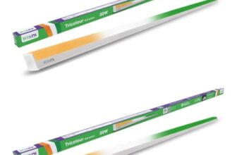 Ecolink 20W Tricolour Led Batten Light | Sleek Slim Led Tube Light | Energy Efficient With Surge Protection | Ideal For Home, Office & Decorative Lighting | 3-In-1 Colour Changing, Pack Of 2