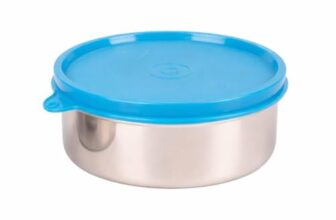 Tosaa Stainless Steel Sigma Container Medium – 390 Ml (Pack Of 1) | Airtight & Leakproof Lid |Compact & Travel-Friendly | Easy To Carry | Perfect For Office, School & Home Use