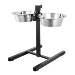 Pets Empire Elevated Dog Bowl |Raised Dog Food Bowl Stand | Non-Slip Pet Feeder Stand Adjusts To Heights | Dog Feeding Station With 2 Stainless Steel Removable Dog Bowls | Large (2 X 2800 Ml)