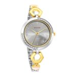 Sonata Utsav Grey Dial Two Toned Bi Metal Strap Analog Watch For Women-Nr8184Bm01