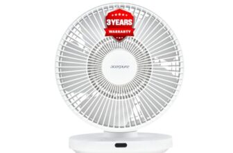 Acerpure Cozy F3 Table Fan With Air Circulator |3Years Warranty| Energy Efficient Bldc Motor|Remote Control|3D Airflow Technology |Swing Mode |16 Speed Control And Led Display|Whisper-Quiet (White)