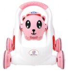 Mommers Baby Walker Musical Push Support With Wheels & Handle Cute Design Activity Walker, For Toddlers, Balanced Wheels, Indoor Play, Pink