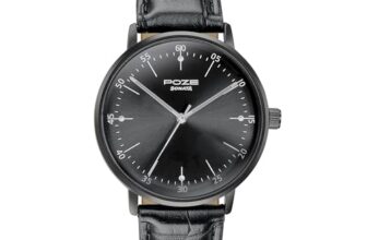 Sonata Poze Quartz Analog Black Dial Leather Strap Watch For Men-Sp70036Nl01W