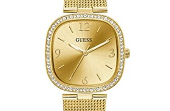Guess Square 32Mm Champagne Dial Analog Women Watch – Gw0354L2