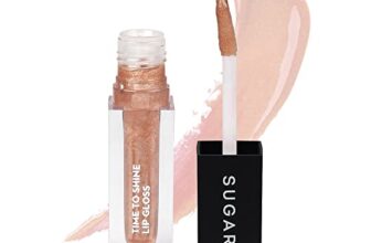 Sugar Cosmetics – Time To Shine – Lip Gloss – 10 Princess Aurora (Golden Beige With Shimmer) – 4.5 Gms – High Shine Lip Gloss With Jojoba Oil