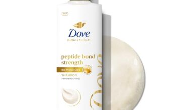 Dove Peptide Bond Strength Shampoo For Dry & Damaged Hair – 340 Ml | Enriched With Protein Peptides | Reconstructs Broken Bonds For 20X Stronger Hair