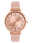 French Connection Leather Analog Rose Gold Dial Women’S Watch-Fcn00010A