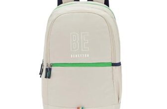 United Colors Of Benetton Ming Polyester 25L Non 4 Compartment Laptop Backpack For Unisex – Beige