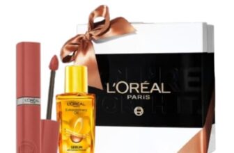 L’Oreal Paris You’Re Worth It Gift Box – Liquid Lipstick 635 And Hair Serum 30Ml